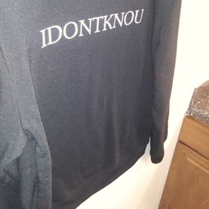 All black IDKU Crew neck